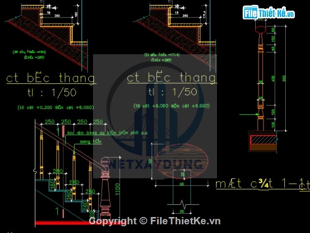 BẢN VẼ LAN CAN CẦU THANG ĐẸP - Ảnh 3